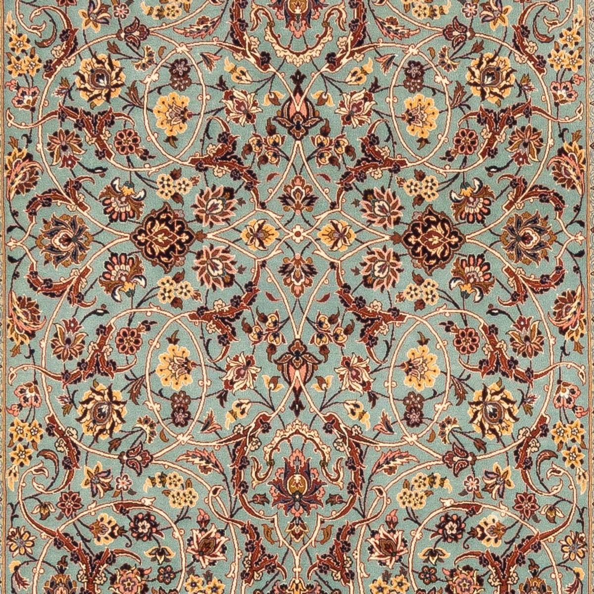Tapis persan - Isfahan - Premium - 240 x 150 cm - vert