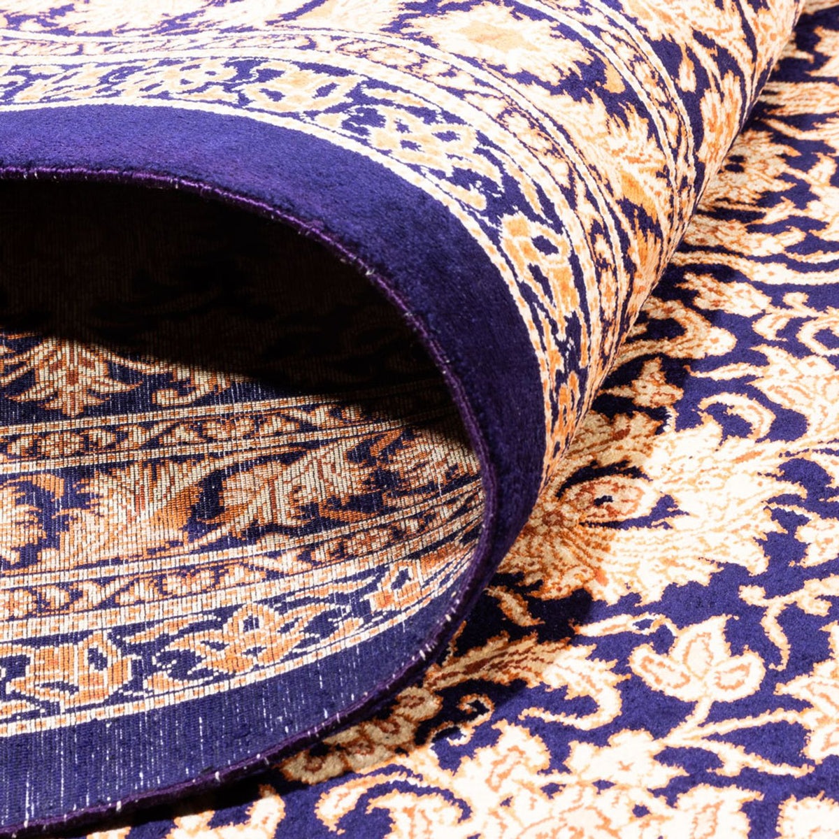 Tapis en soie - Ghom soie - Premium carré - 247 x 243 cm - beige foncé