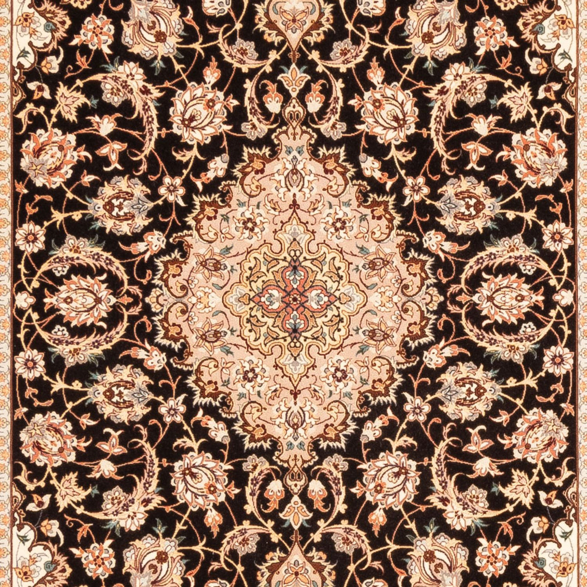 Tapis de couloir Tapis persan - Isfahan - Premium - 227 x 148 cm - bleu foncé