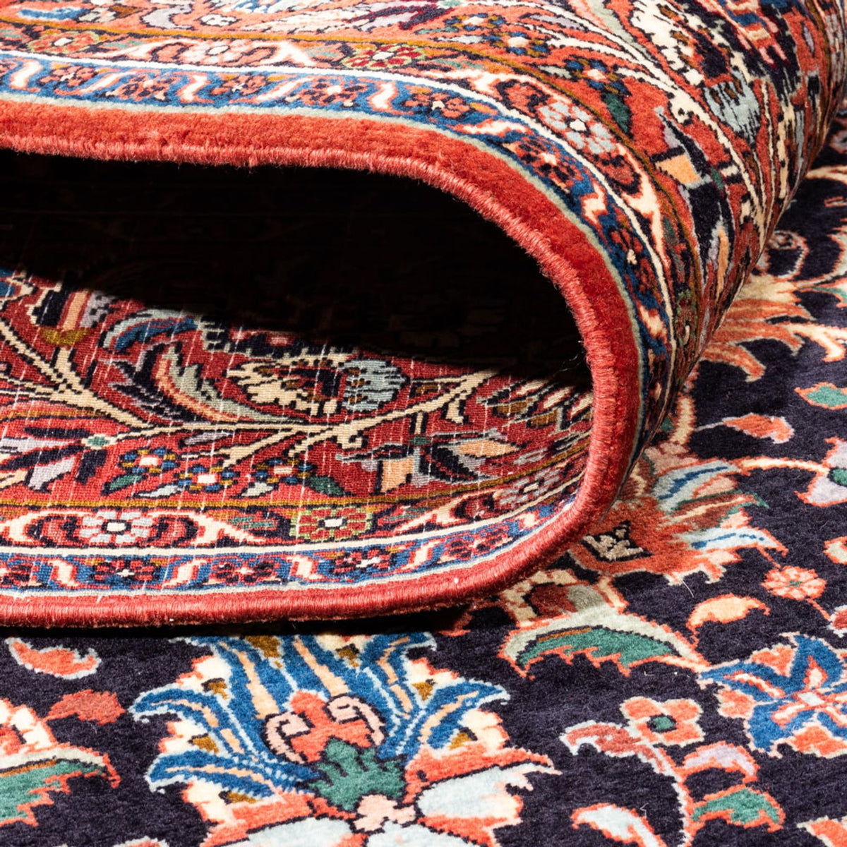 Tapis persan - Bidjar carré - 250 x 248 cm - bleu foncé
