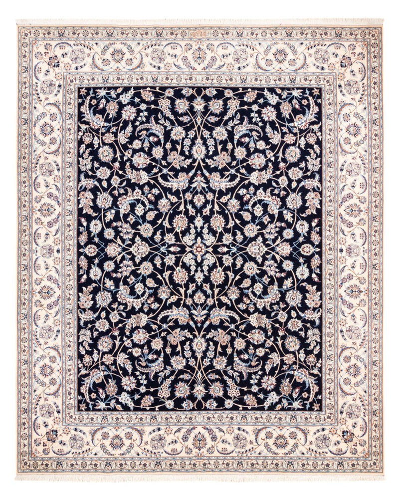 Tapis persan - Nain - Premium - 260 x 215 cm - bleu foncé