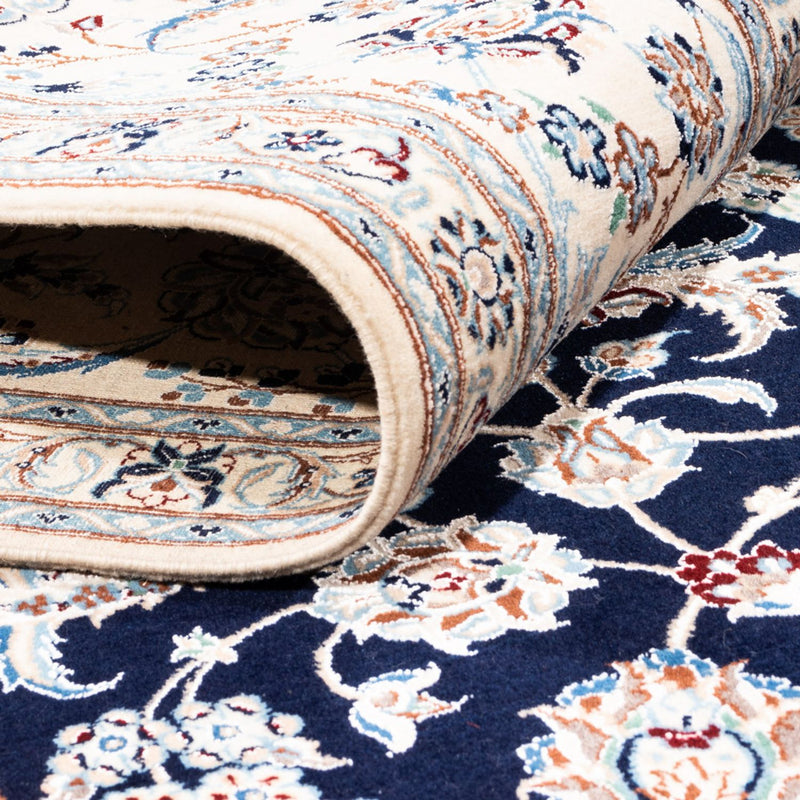 Tapis persan - Nain - Premium - 260 x 215 cm - bleu foncé