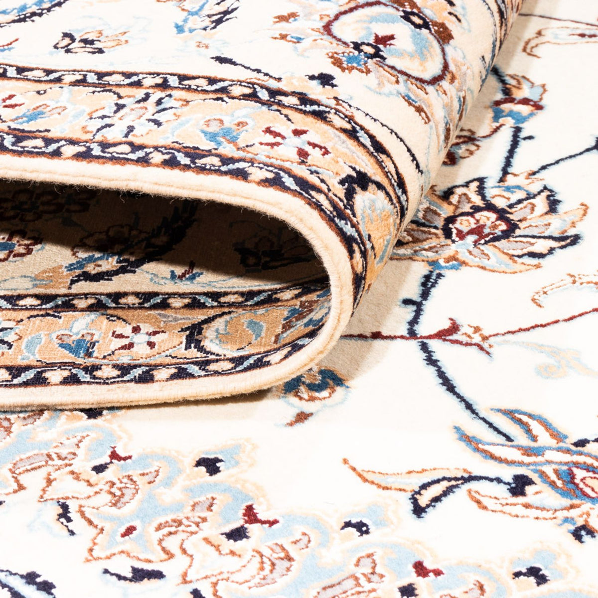 Tapis persan - Nain - Premium - 240 x 203 cm - crème