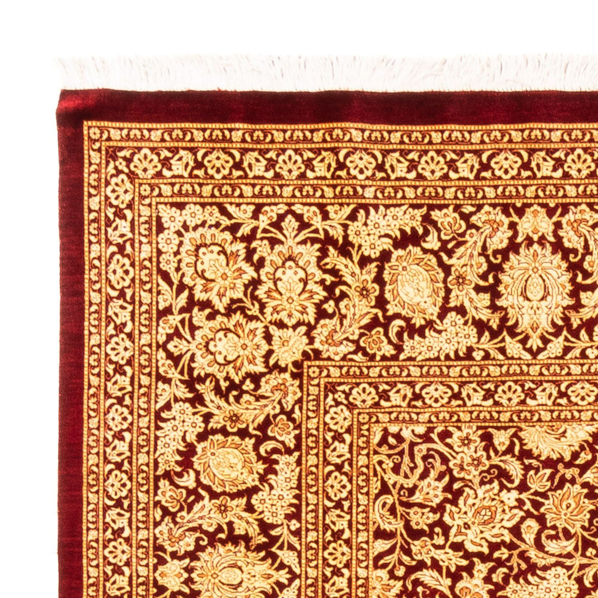 Tapis en soie - Ghom soie - Premium carré  - 200 x 200 cm - or