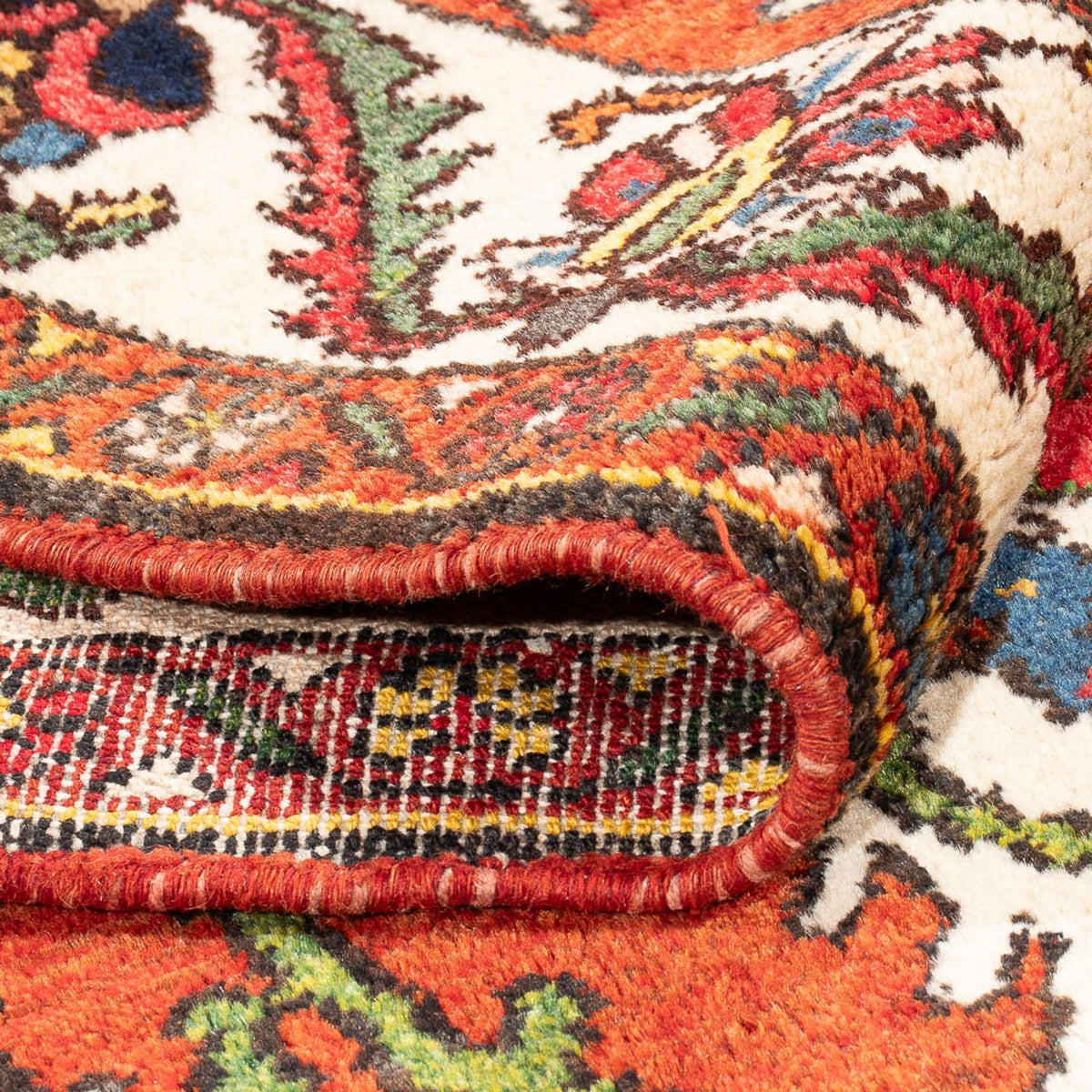 Tapis de couloir Tapis persan - Nomadic - 350 x 118 cm - rouge