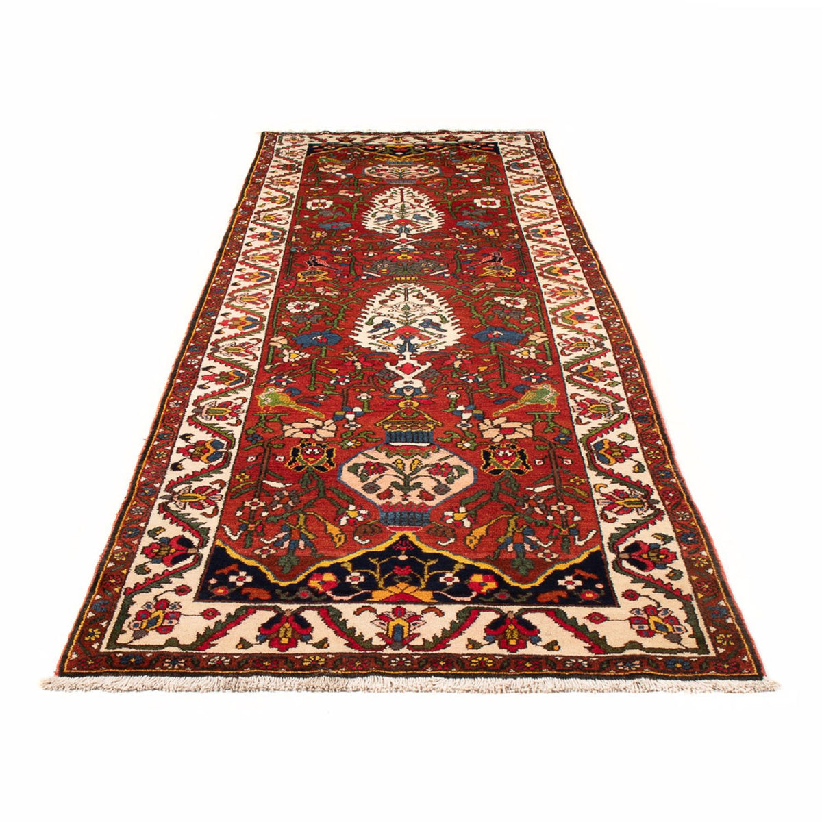 Tapis de couloir Tapis persan - Nomadic - 350 x 118 cm - rouge