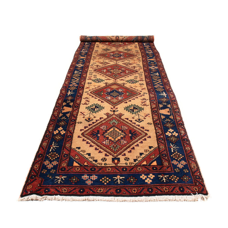 Tapis de couloir Tapis persan - Nomadic - 412 x 120 cm - beige