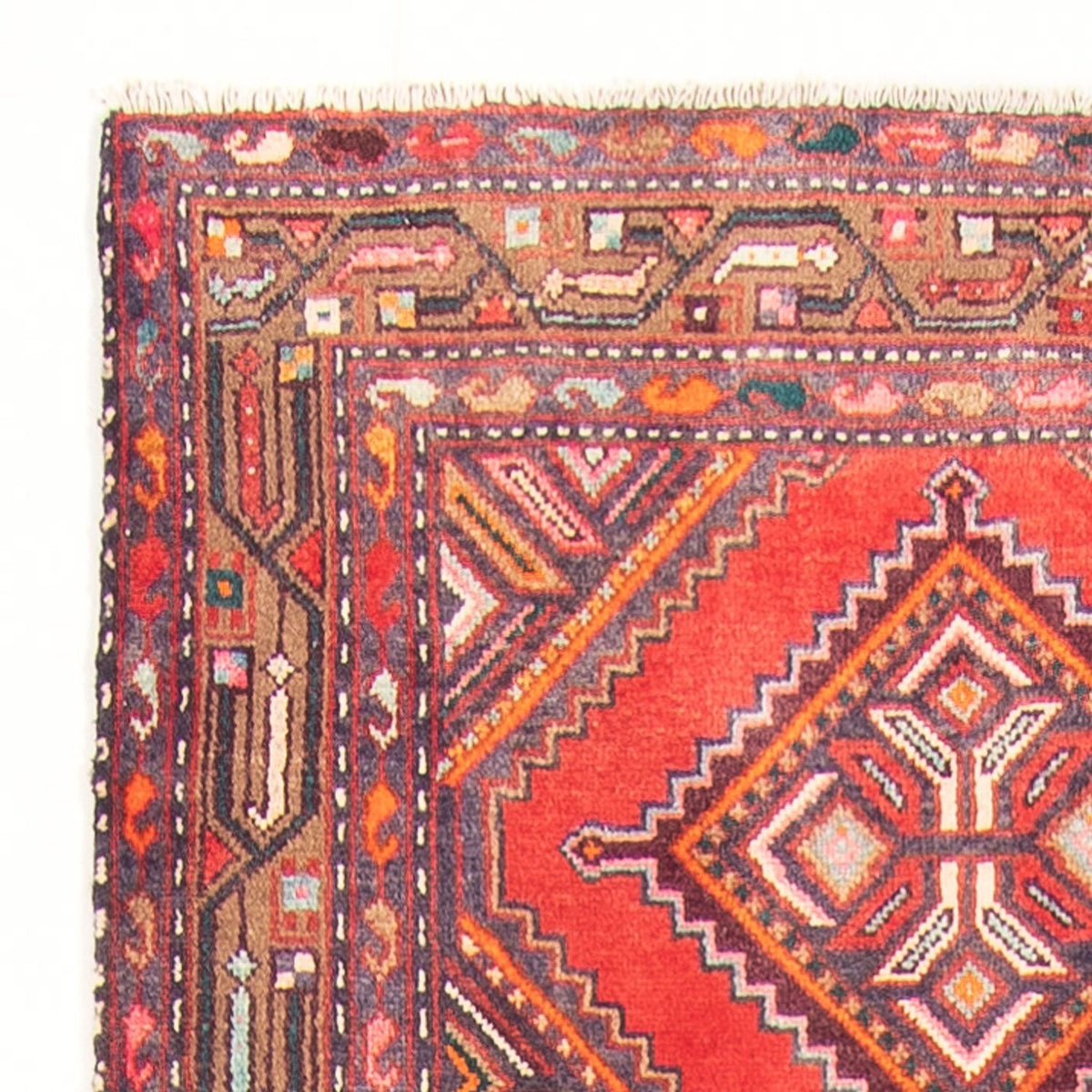 Tapis de couloir Tapis persan - Nomadic - 300 x 102 cm - rouge