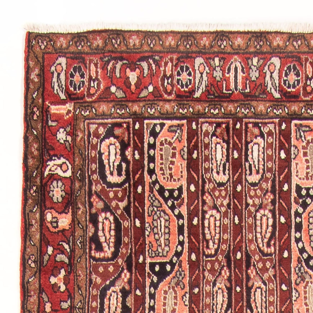 Tapis de couloir Tapis persan - Nomadic - 378 x 120 cm - rouge