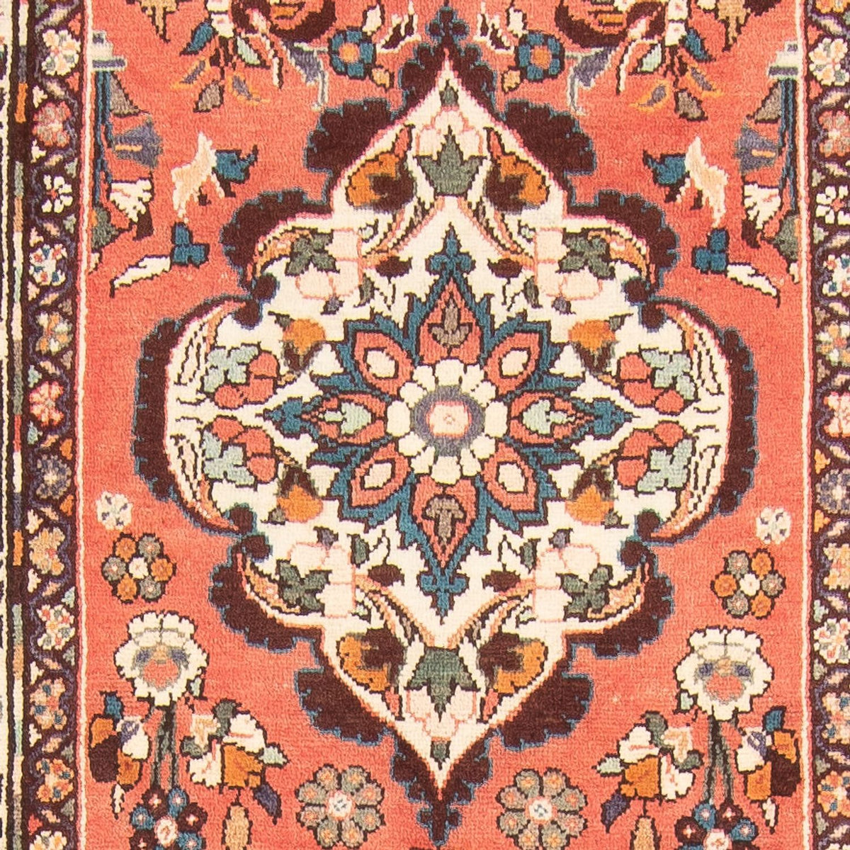 Tapis de couloir Tapis persan - Nomadic - 449 x 127 cm - rouge