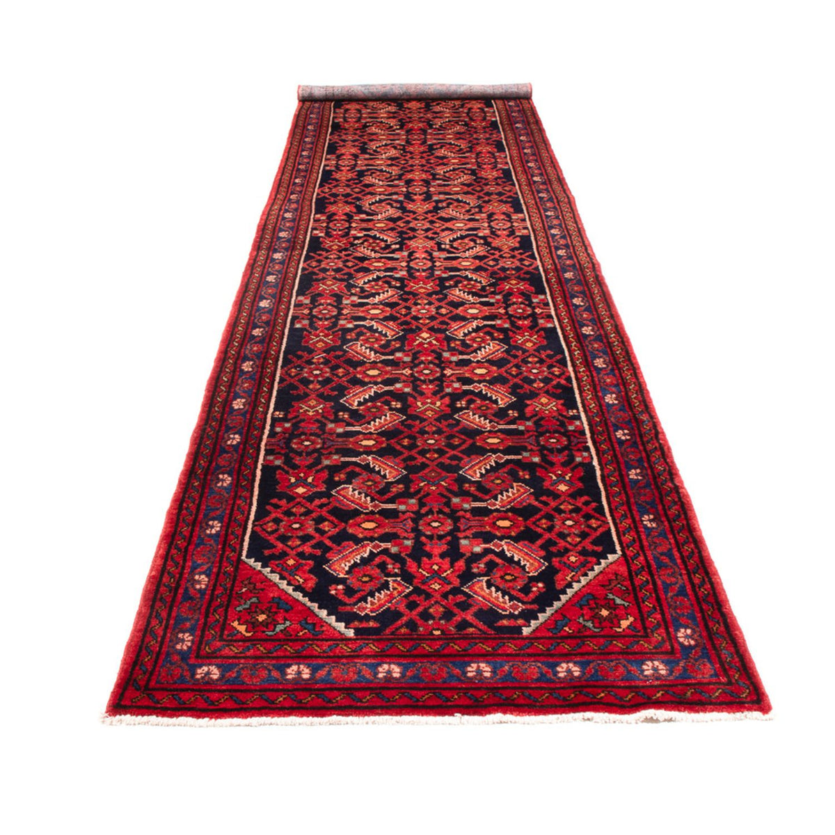 Tapis de couloir Tapis persan - Nomadic - 410 x 108 cm - bleu foncé