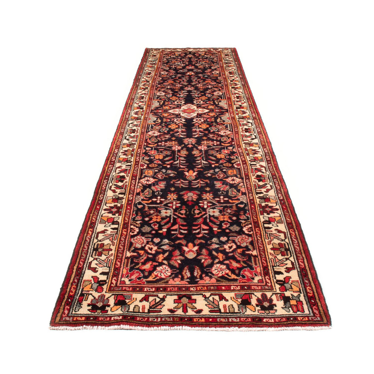 Tapis de couloir Tapis persan - Nomadic - 391 x 100 cm - bleu foncé