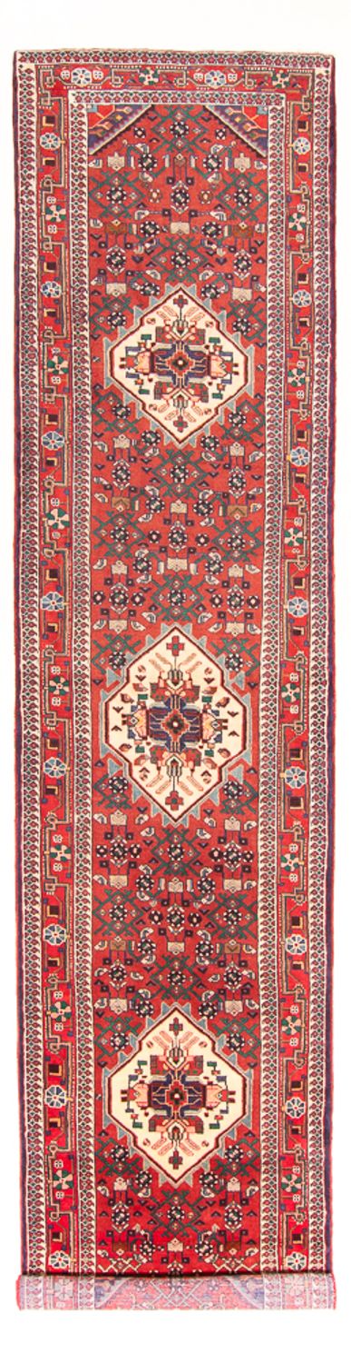 Tapis de couloir Tapis persan - Nomadic - 418 x 107 cm - rouge