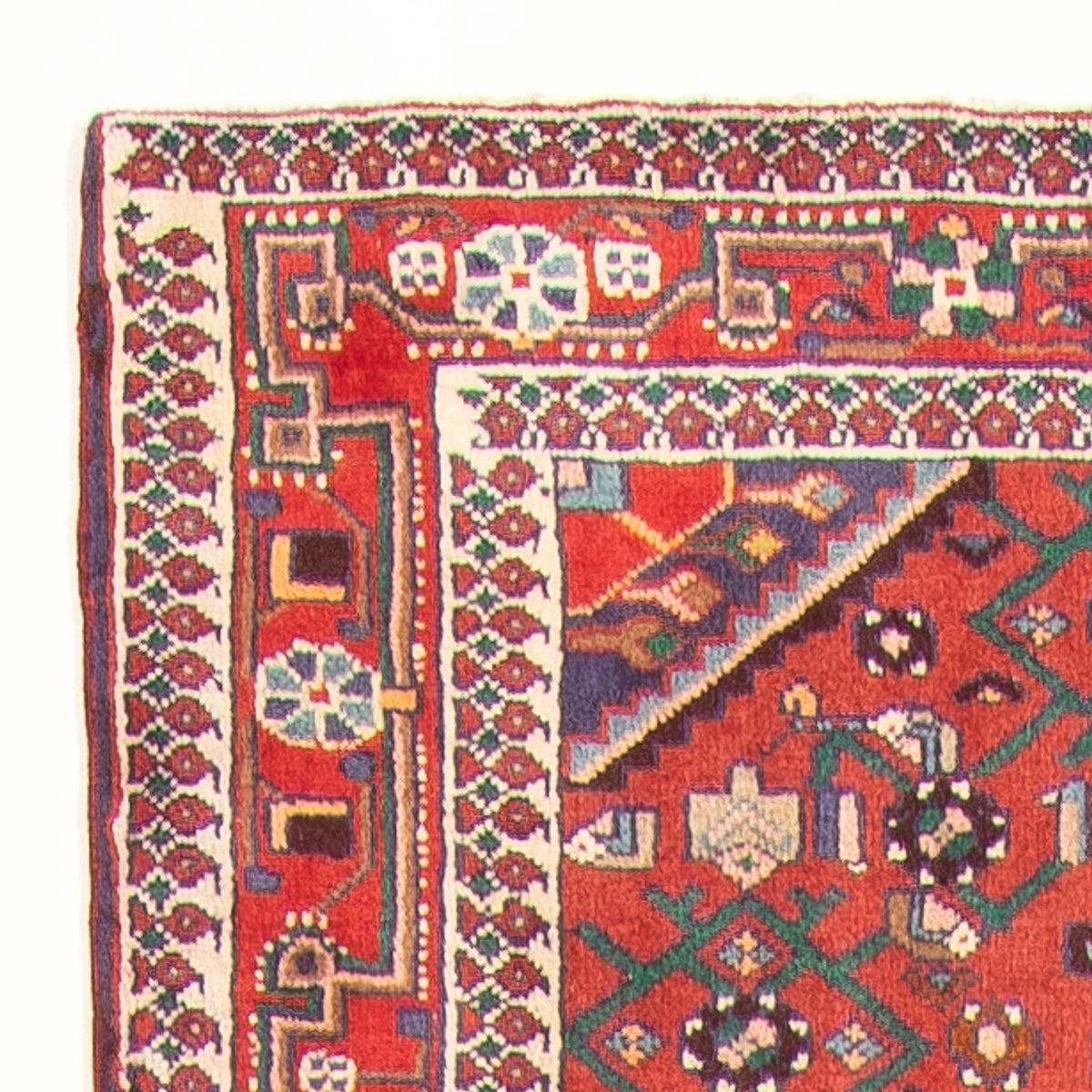 Tapis de couloir Tapis persan - Nomadic - 418 x 107 cm - rouge