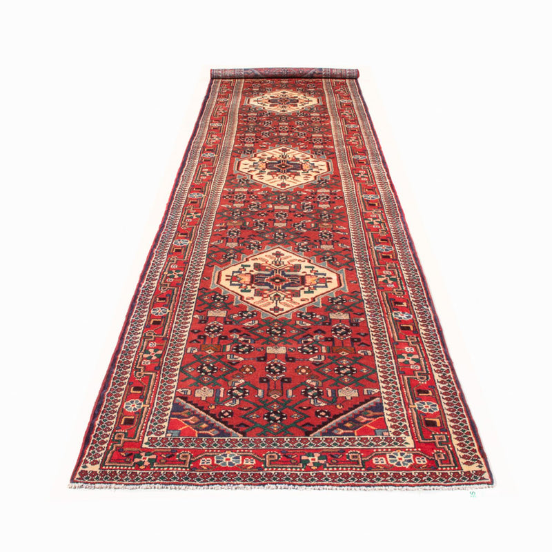 Tapis de couloir Tapis persan - Nomadic - 418 x 107 cm - rouge