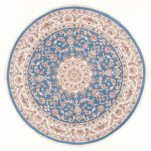 Tapis persan - Tabriz - Royal ronde  - 200 x 200 cm - bleu