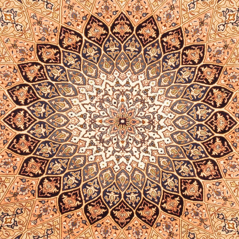 Tapis persan - Tabriz - Royal carré  - 200 x 200 cm - beige clair