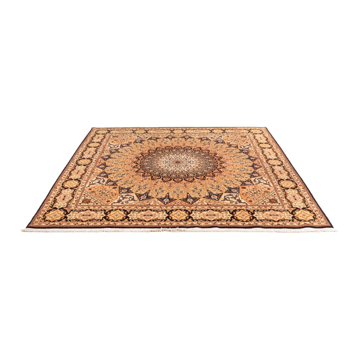 Tapis persan - Tabriz - Royal carré  - 200 x 200 cm - beige clair