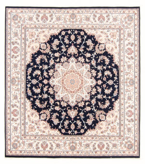 Tapis persan - Tabriz - Royal - 220 x 198 cm - bleu foncé