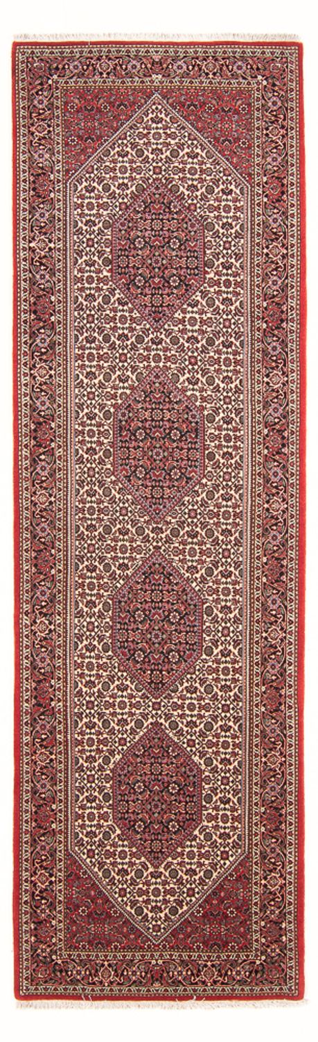 Tapis de couloir Tapis persan - Bidjar - 305 x 90 cm - beige