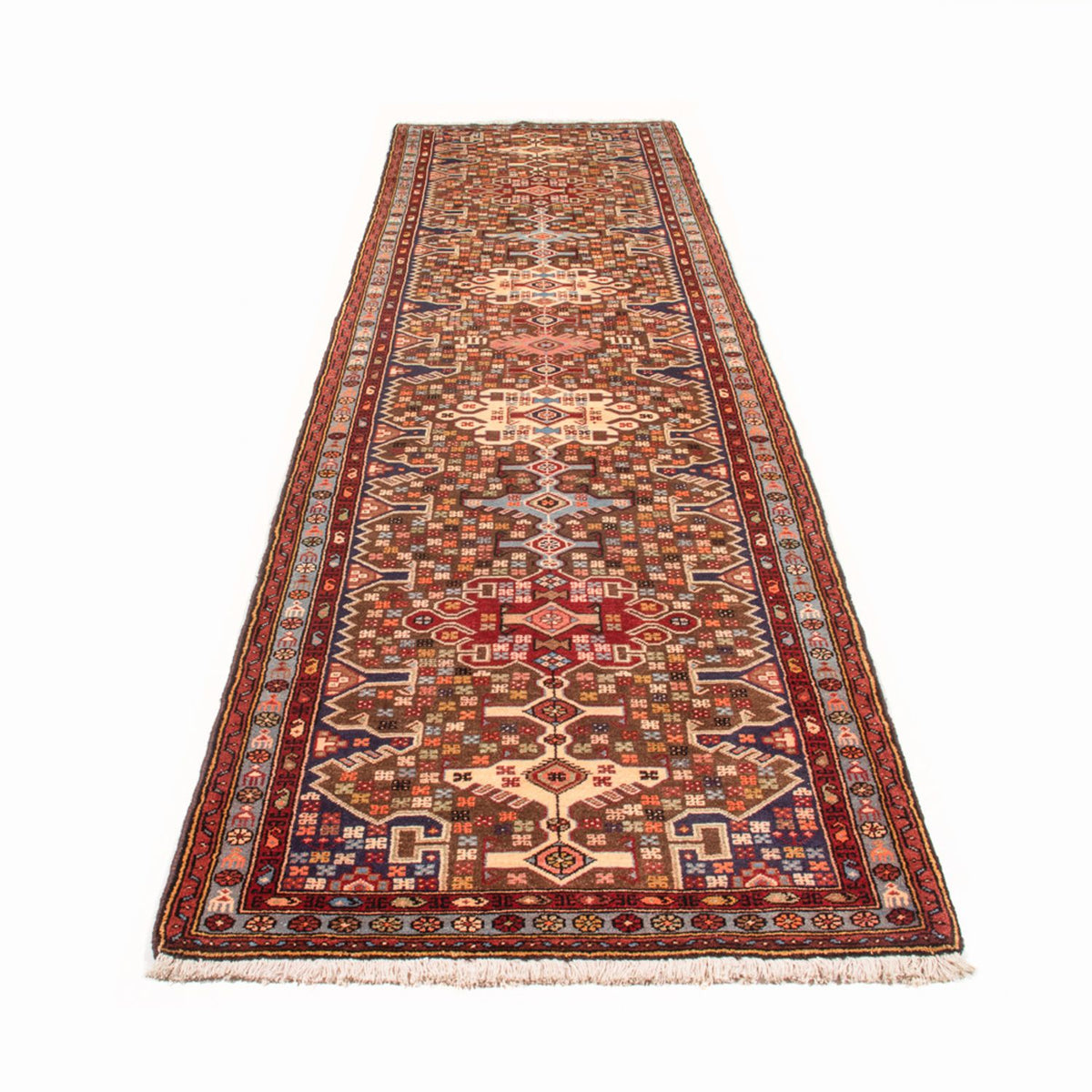 Tapis de couloir Tapis persan - Nomadic - 392 x 102 cm - multicolore