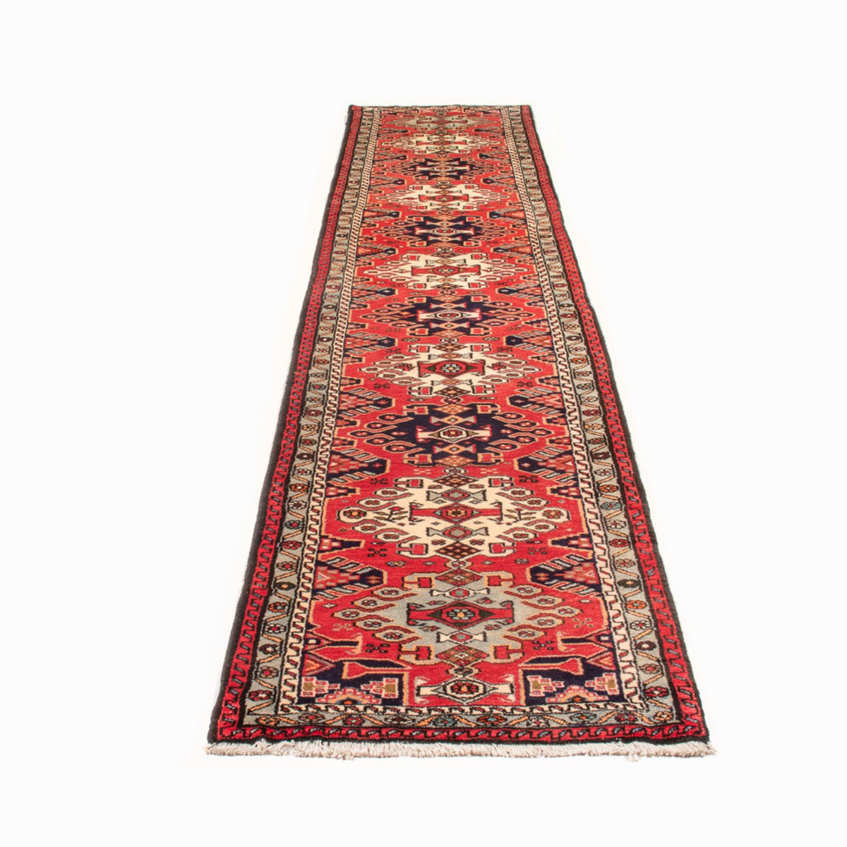 Tapis de couloir Tapis persan - Nomadic - 395 x 80 cm - rouge