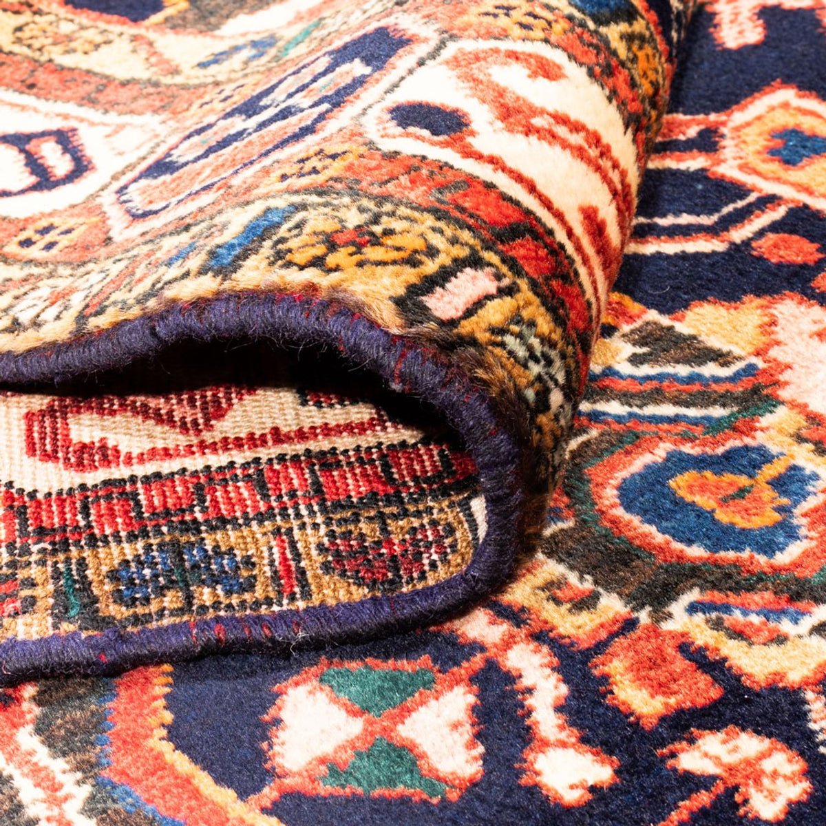 Tapis persan - Nomadic - 295 x 158 cm - bleu foncé