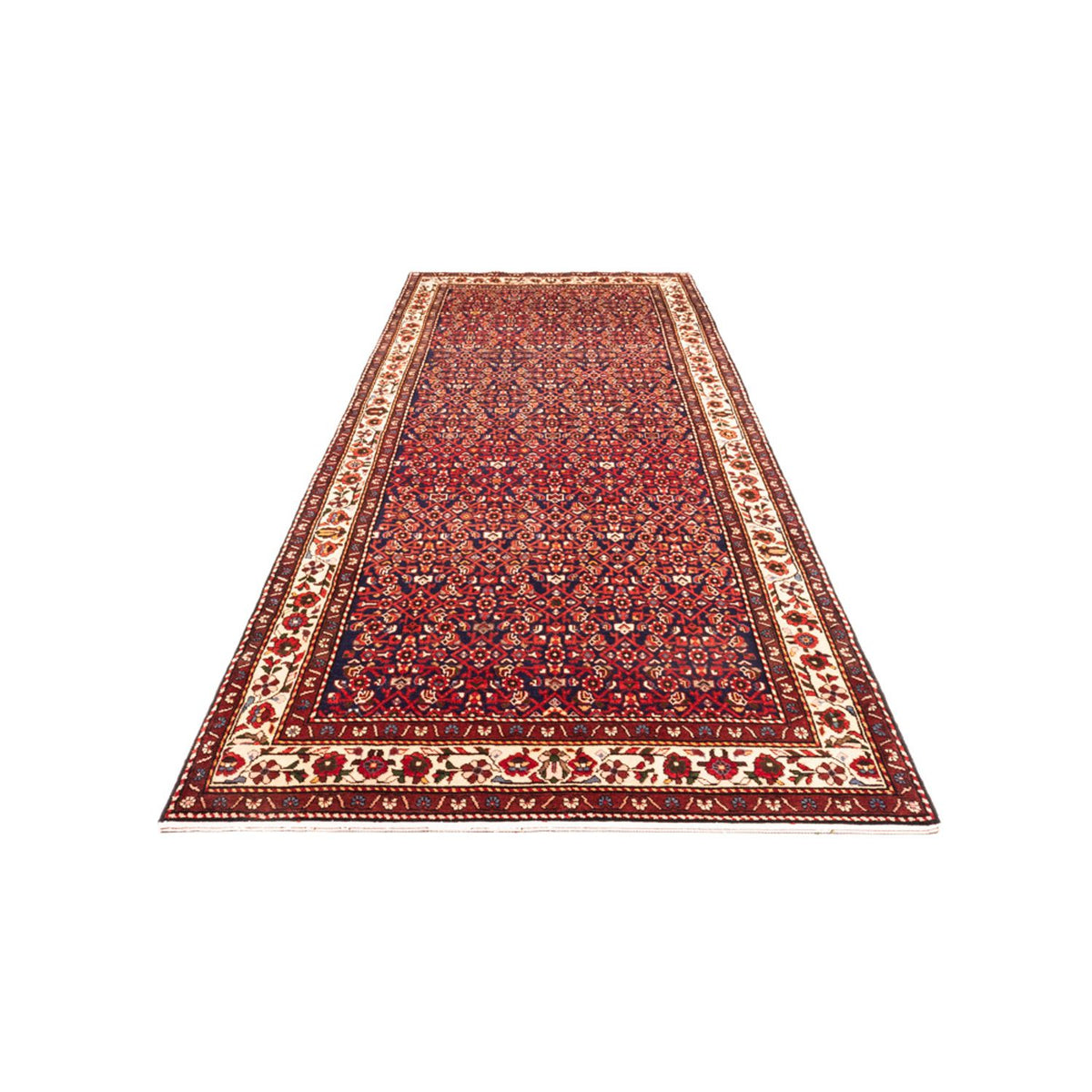 Tapis de couloir Tapis persan - Nomadic - 375 x 150 cm - rouge