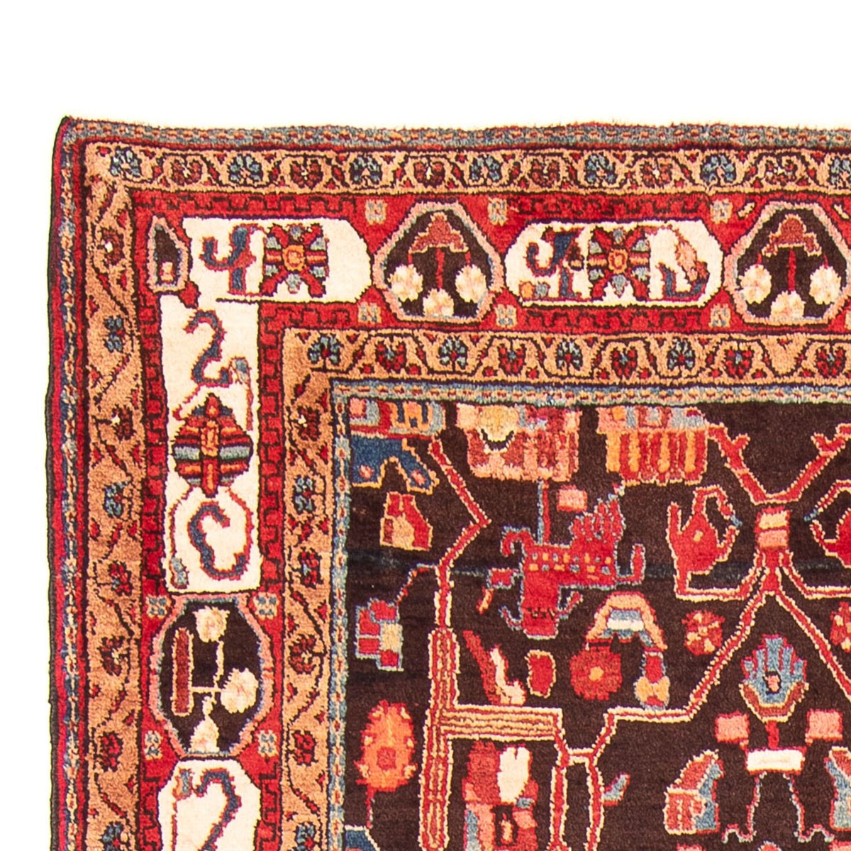 Tapis persan - Nomadic - 313 x 160 cm - bleu foncé