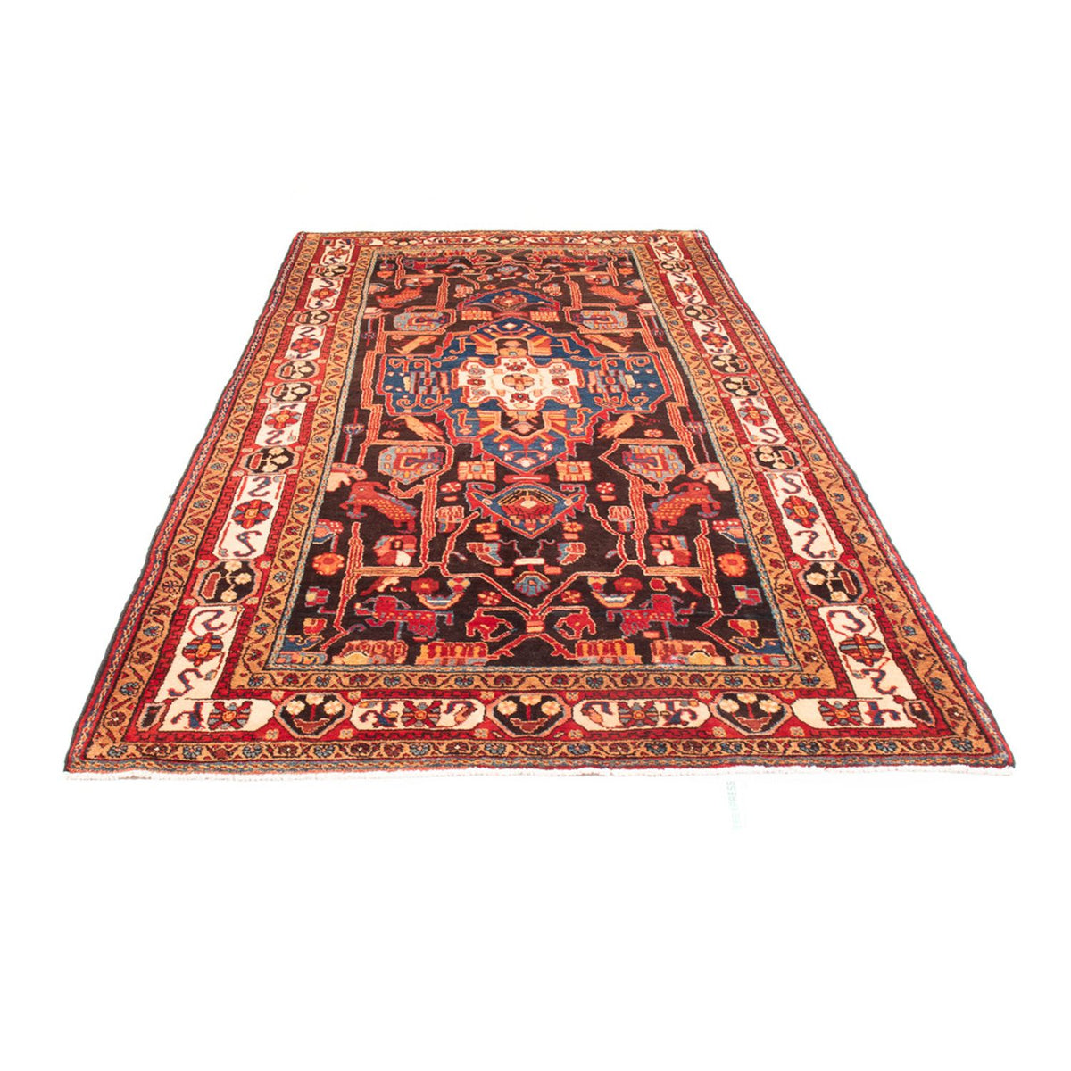 Tapis persan - Nomadic - 313 x 160 cm - bleu foncé