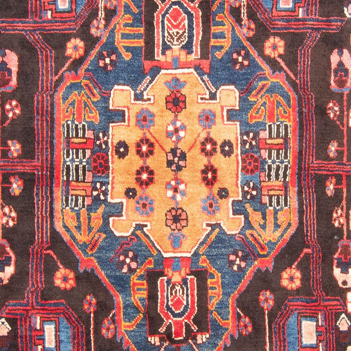 Tapis de couloir Tapis persan - Nomadic - 350 x 160 cm - bleu foncé