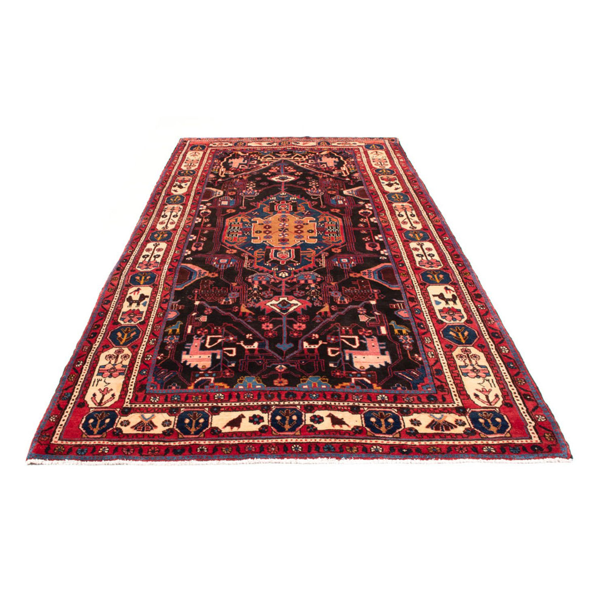 Tapis de couloir Tapis persan - Nomadic - 350 x 160 cm - bleu foncé