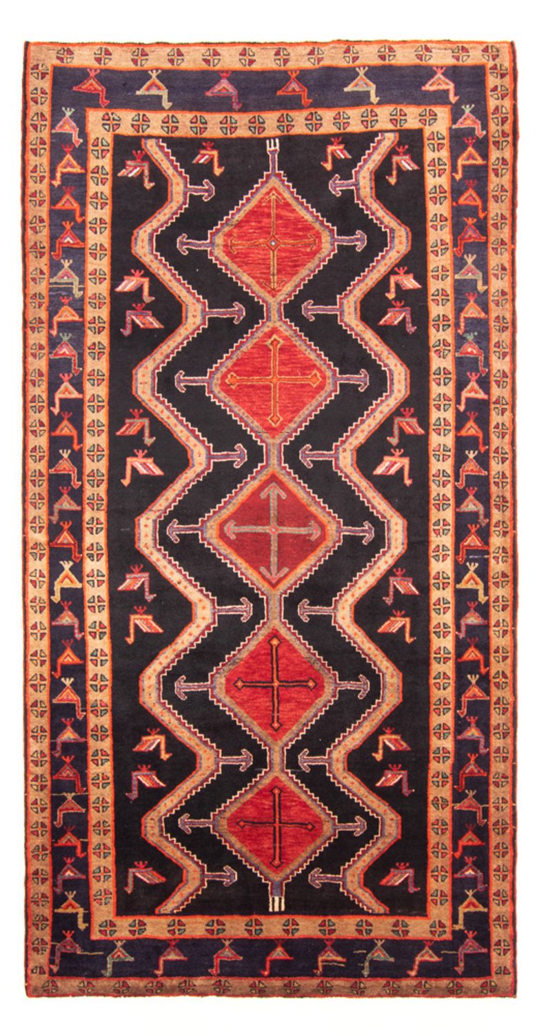 Tapis de couloir Tapis persan - Nomadic - 366 x 160 cm - bleu foncé
