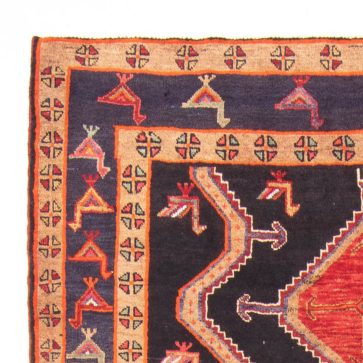 Tapis de couloir Tapis persan - Nomadic - 366 x 160 cm - bleu foncé