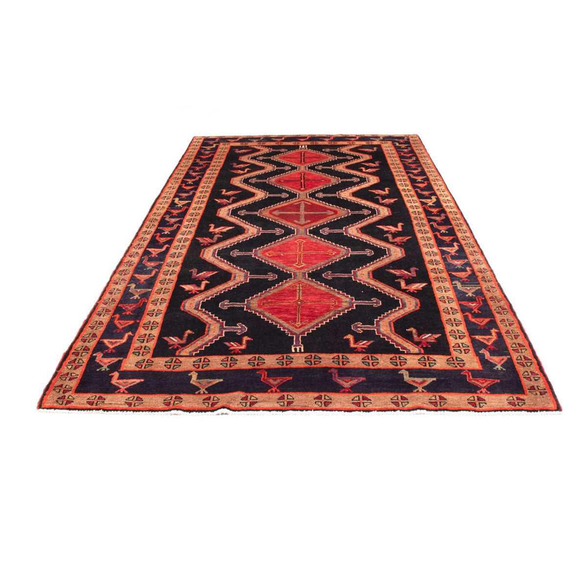 Tapis de couloir Tapis persan - Nomadic - 366 x 160 cm - bleu foncé