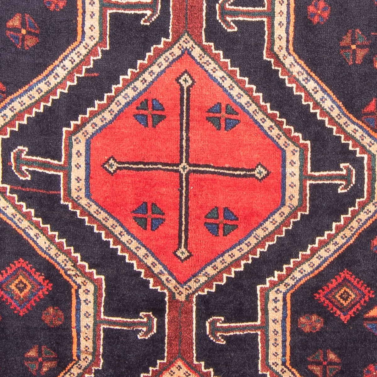 Tapis de couloir Tapis persan - Nomadic - 380 x 153 cm - bleu foncé