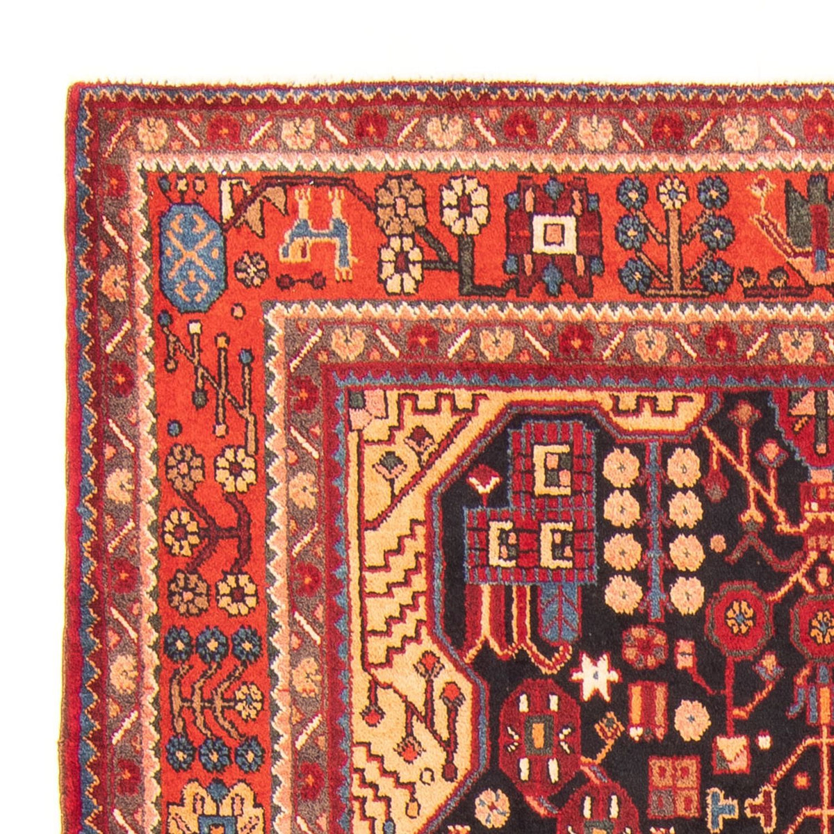 Tapis persan - Nomadic - 295 x 160 cm - bleu foncé