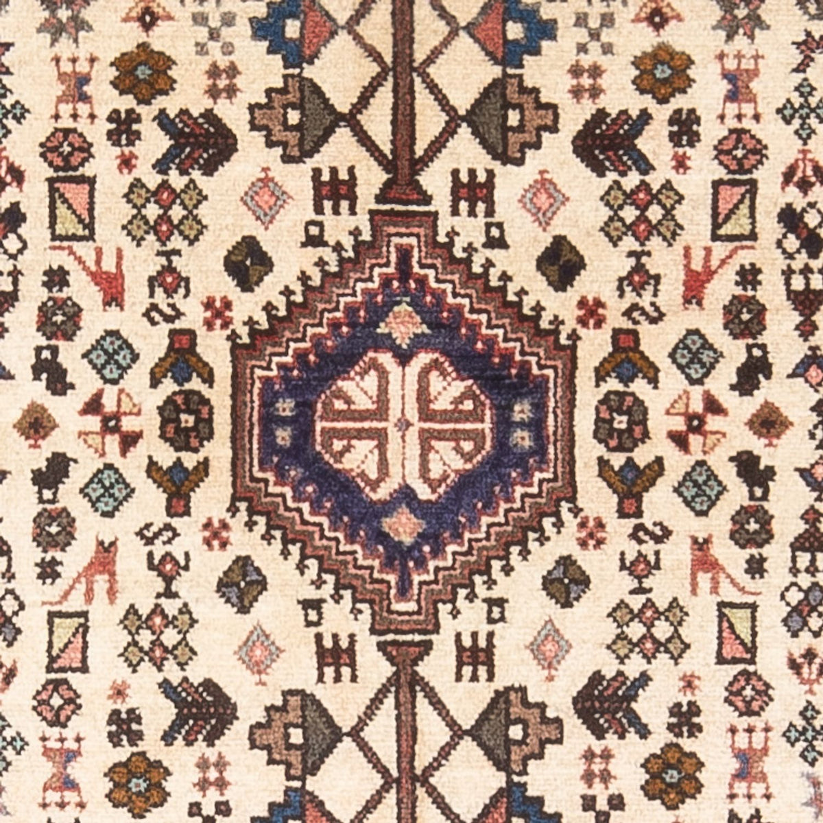 Tapis persan - Nomadic - 128 x 82 cm - crème