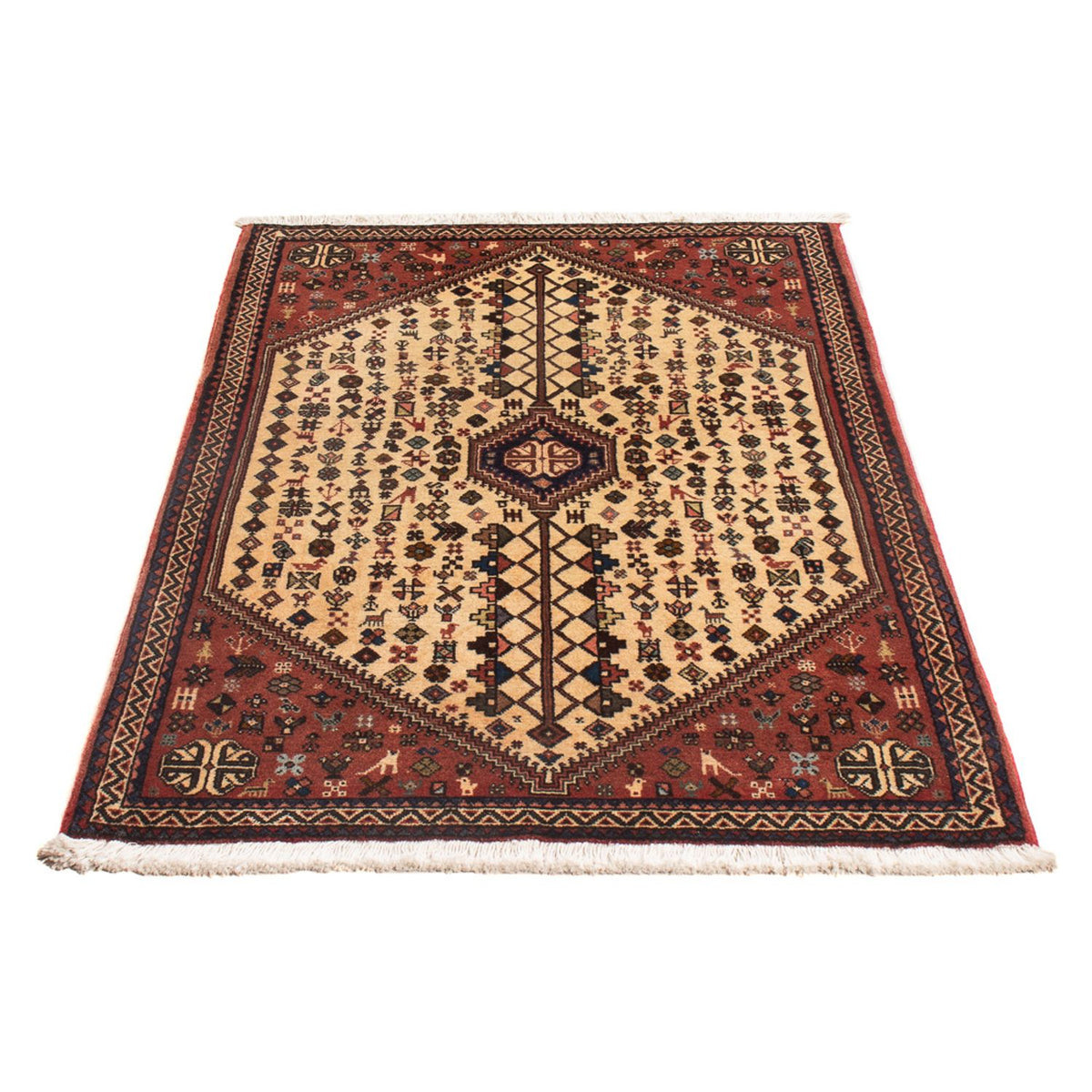 Tapis persan - Nomadic - 128 x 82 cm - crème
