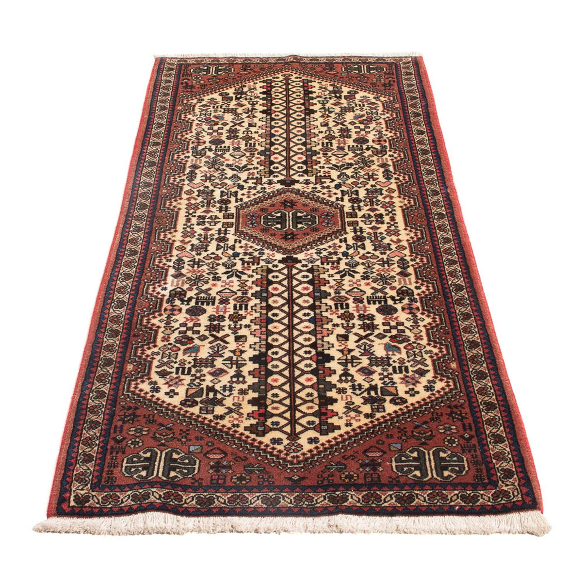 Tapis de couloir Tapis persan - Nomadic - 162 x 68 cm - crème