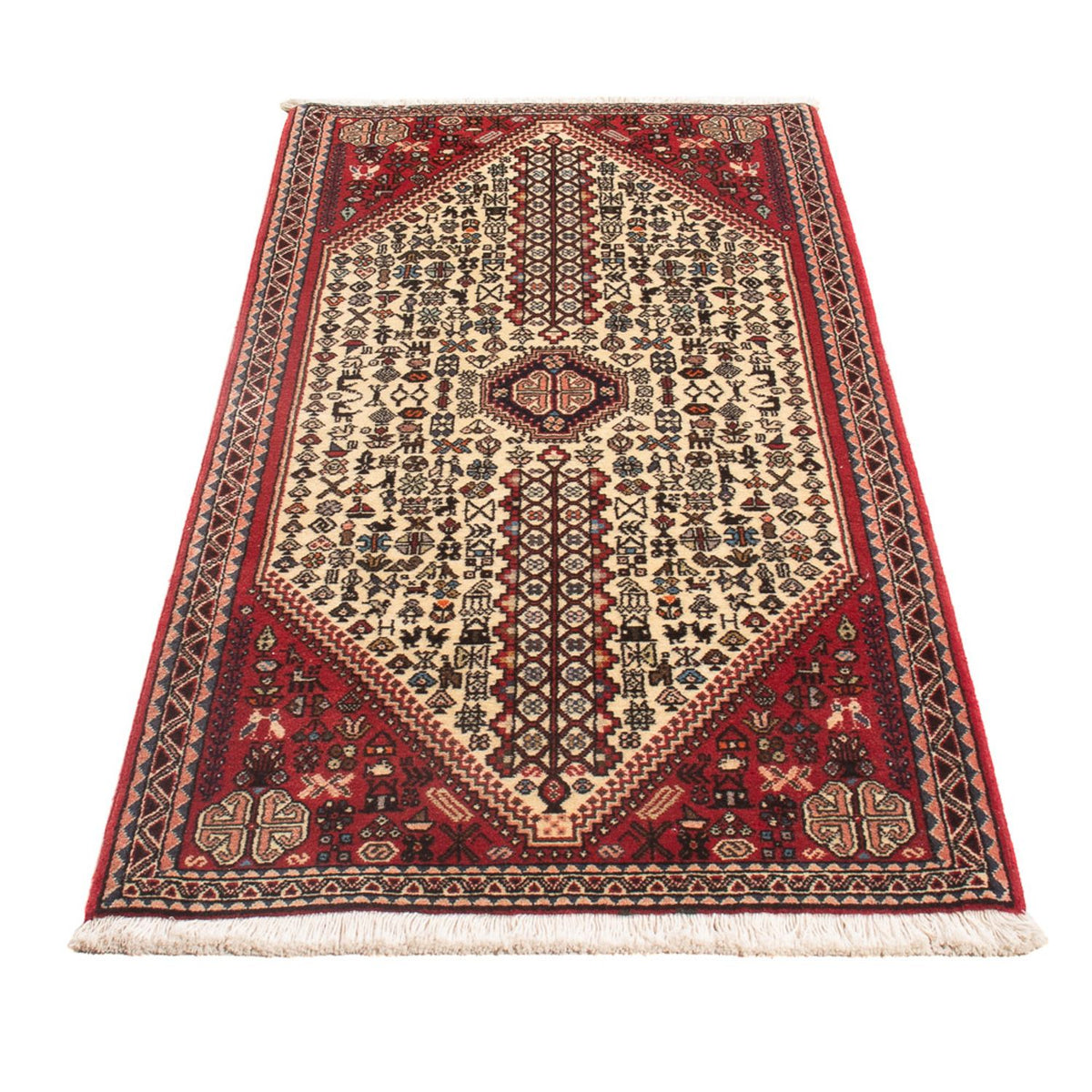 Tapis persan - Nomadic - 147 x 70 cm - crème