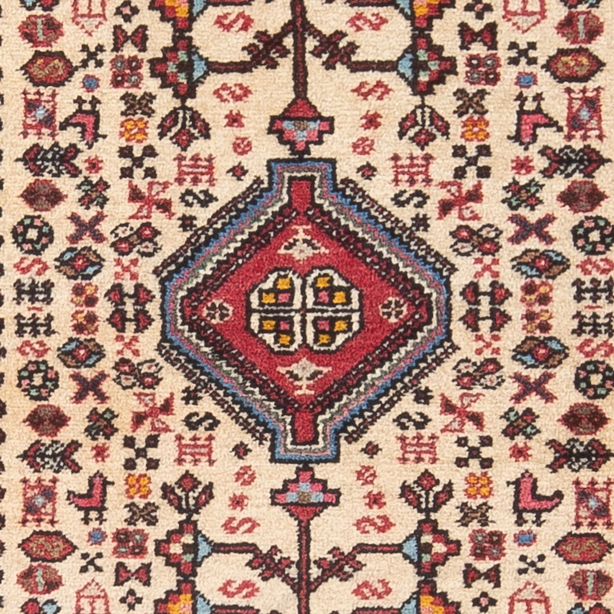 Tapis persan - Nomadic - 147 x 63 cm - crème