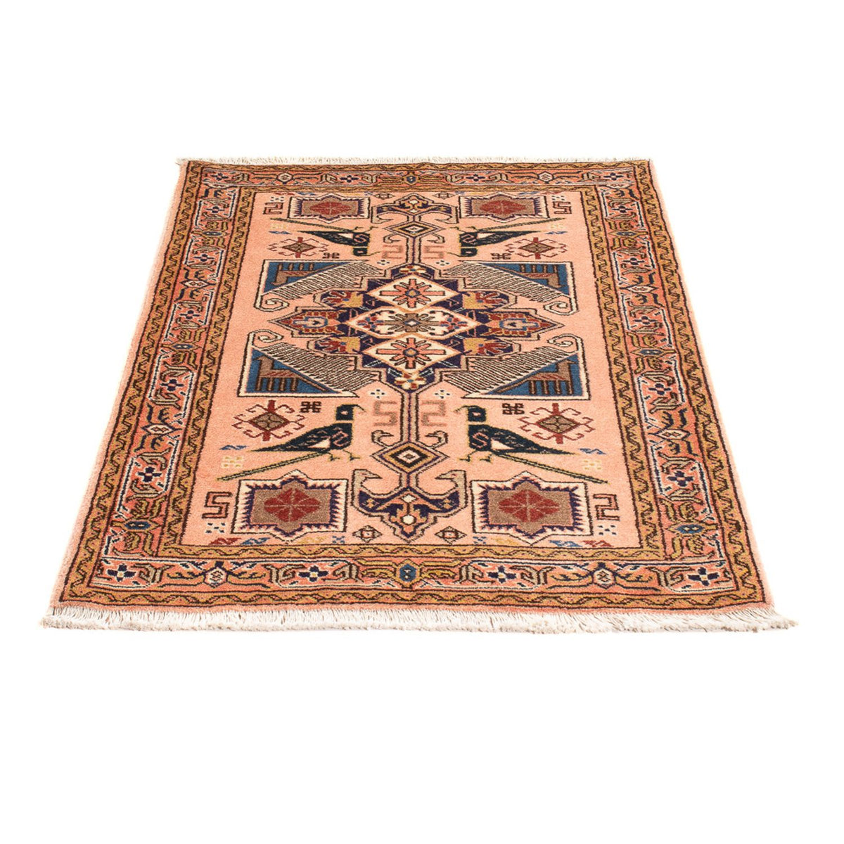 Tapis persan - Nomadic - 96 x 67 cm - saumon