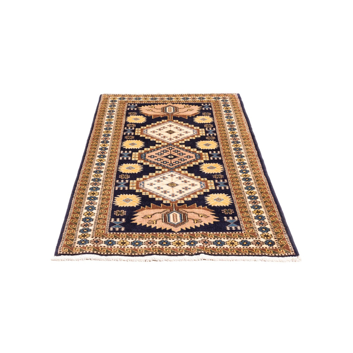 Tapis persan - Nomadic - 145 x 80 cm - bleu foncé