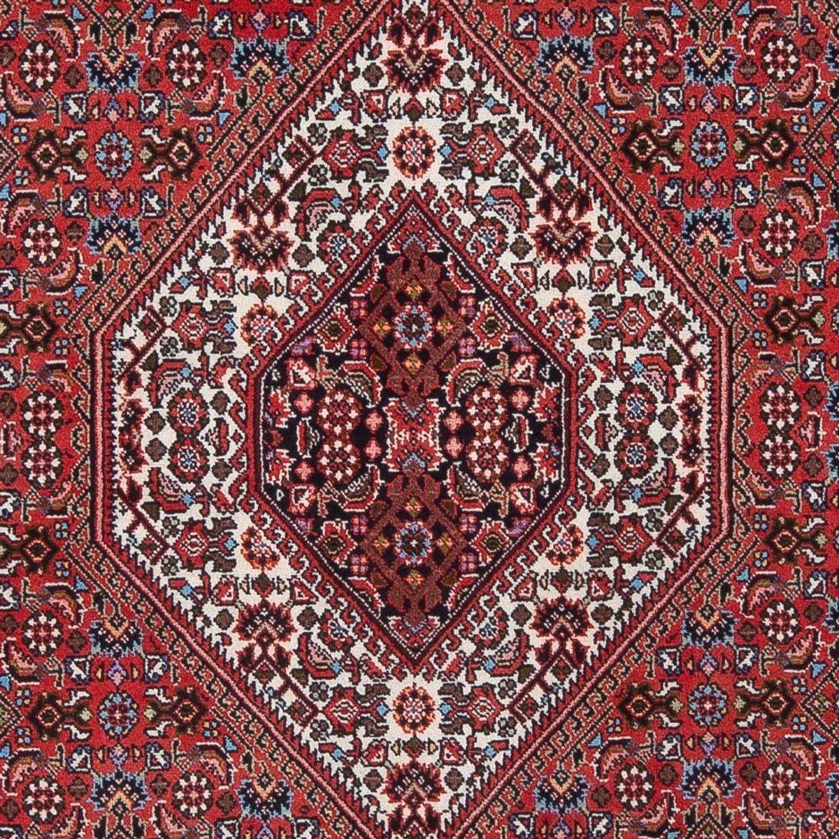 Tapis persan - Bidjar - 207 x 142 cm - rouge foncé