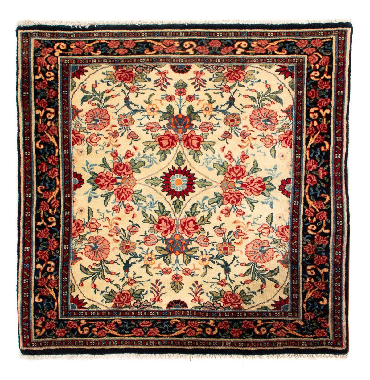 Tapis persan - Bidjar carré  - 70 x 70 cm - crème