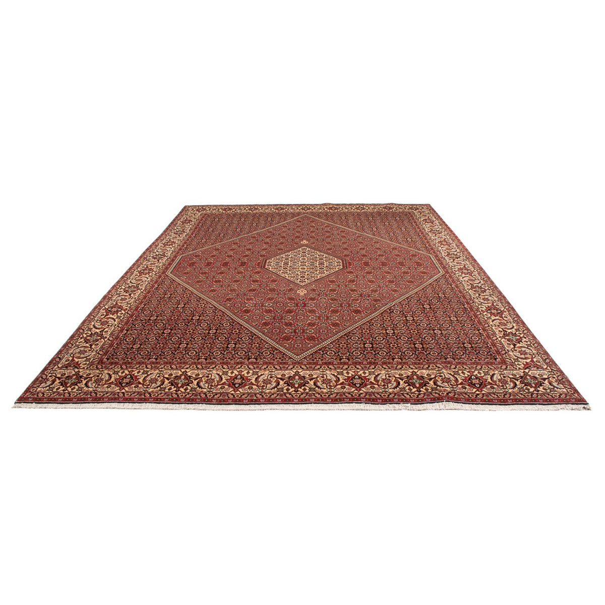 Tapis persan - Bidjar - 343 x 250 cm - rouge foncé