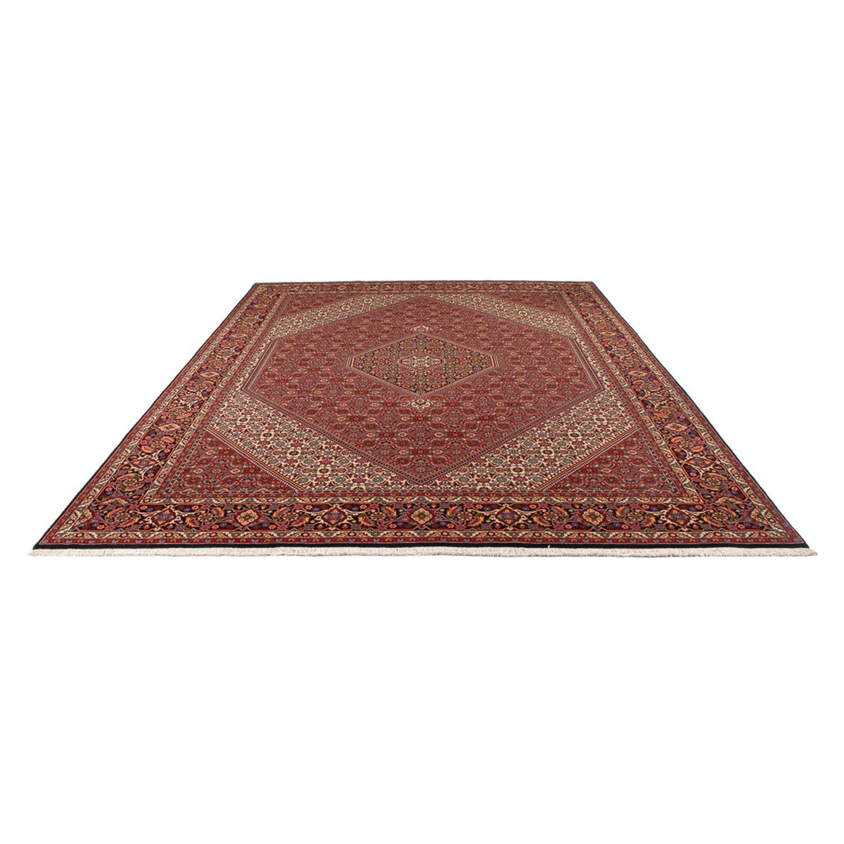 Tapis persan - Bidjar - 352 x 248 cm - rouge foncé