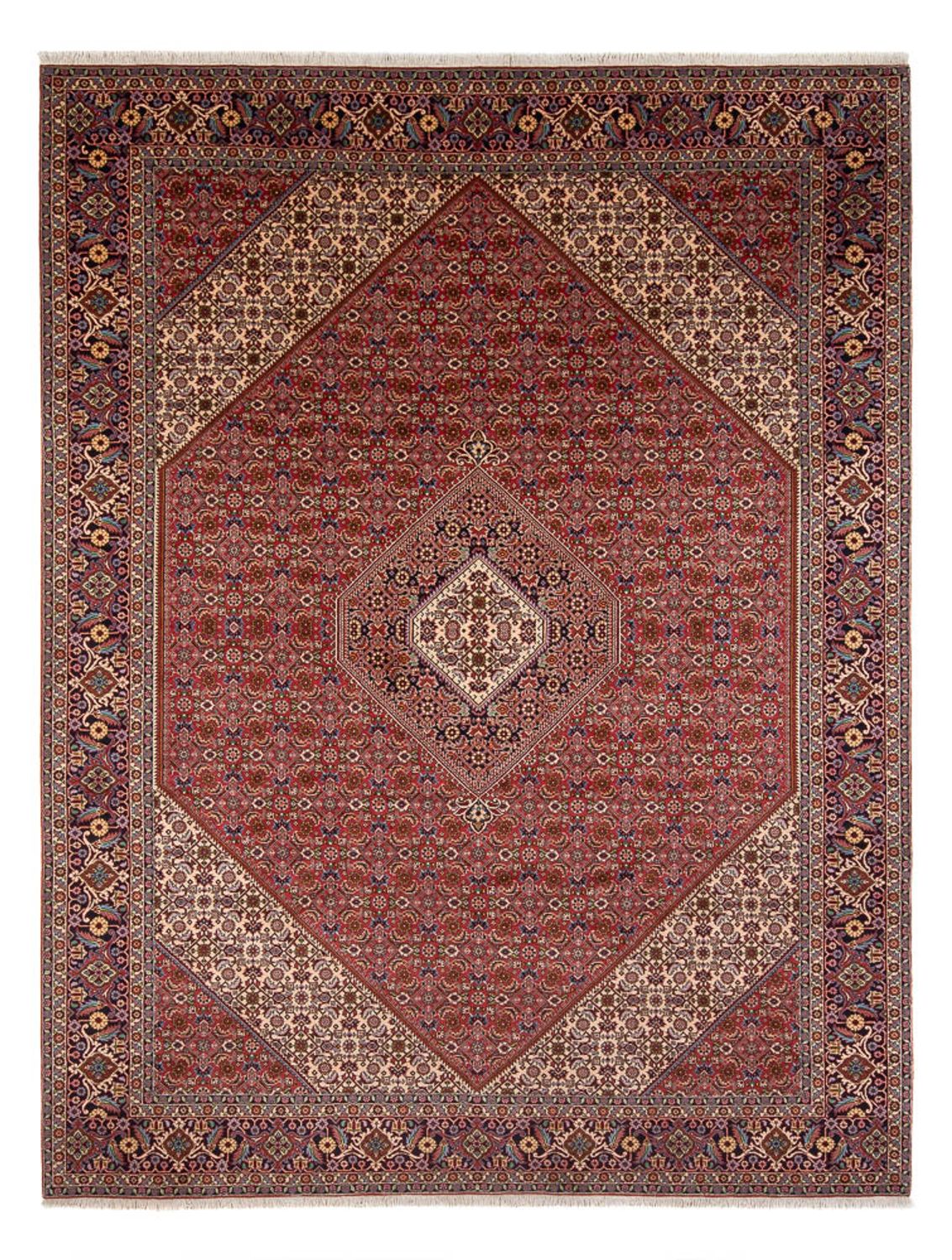 Tapis persan - Bidjar - 339 x 249 cm - rouge foncé