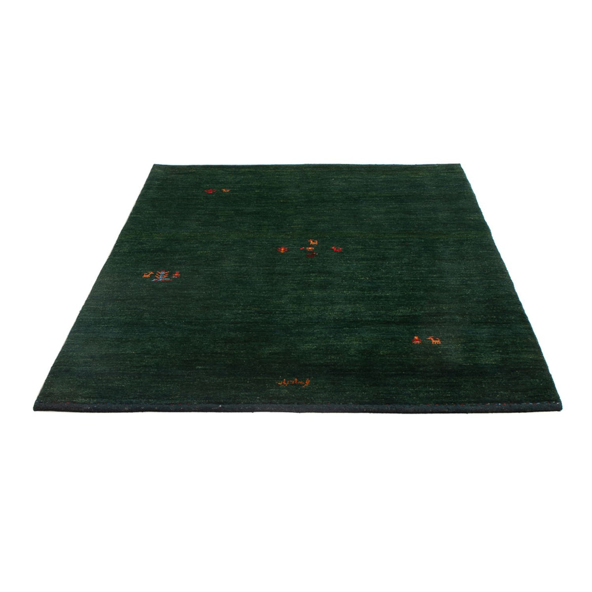 Tapis Gabbeh - Persan - 175 x 122 cm - vert foncé